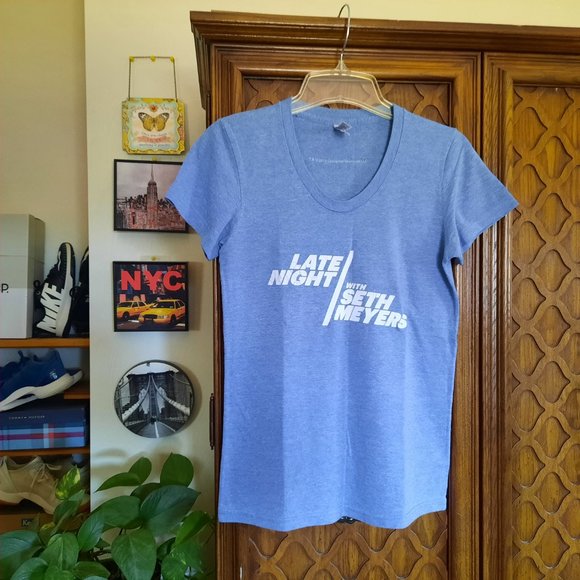 🌟FREE with purchase🌟 Late Night with Seth Meyers T-Shirt - Blue, Size S - Picture 2 of 16